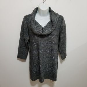 BCX grey sparkly sweater